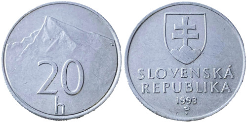 20 геллеров 1993 Словакия