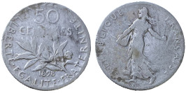 50 сантимов 1898 Франция — серебро