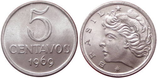 5 сентаво 1969 Бразилия