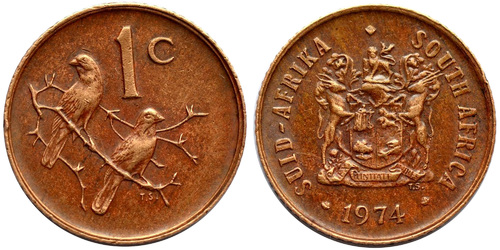 1 цент 1974 ЮАР