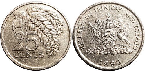 25 центов 1999 Тринидад и Тобаго — Чакония