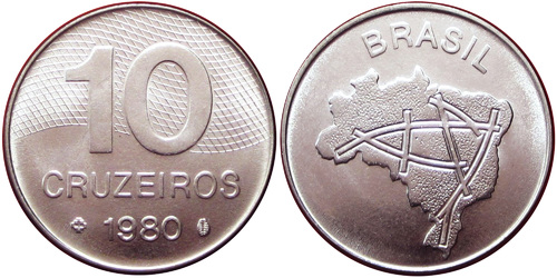 10 крузейро 1980 Бразилия