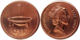 1 цент 2001 Фиджи