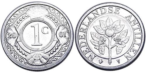 1 цент 2001 Нидерландские Антильские острова