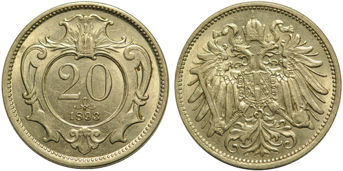 20 геллеров 1893 Австрия