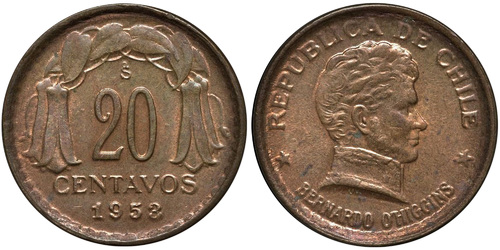 20 сентаво 1953 Чили