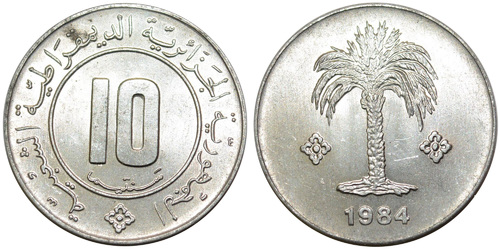 10 сантимов 1984 Алжир