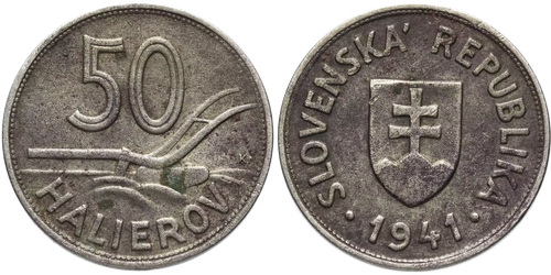 50 геллеров 1941 Словакия