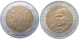 500 песо 2011 Чили