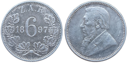 6 пенсов 1897 ЮАР