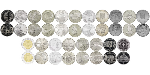 Полный набор монет НБУ 2008 года